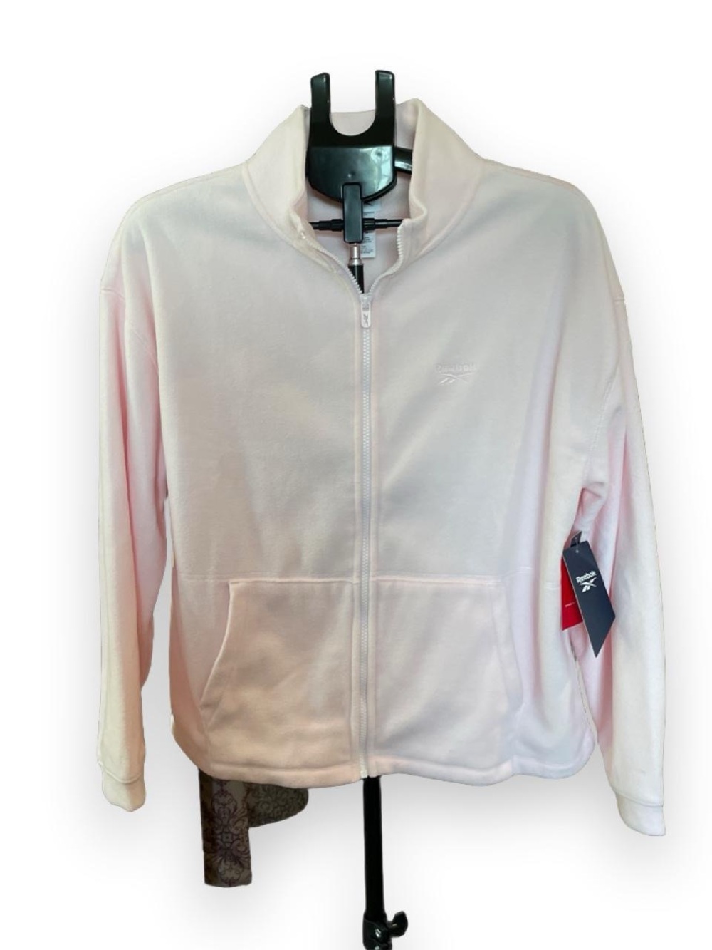 Reebok Light Pink Full-Zip Teddy Jacket